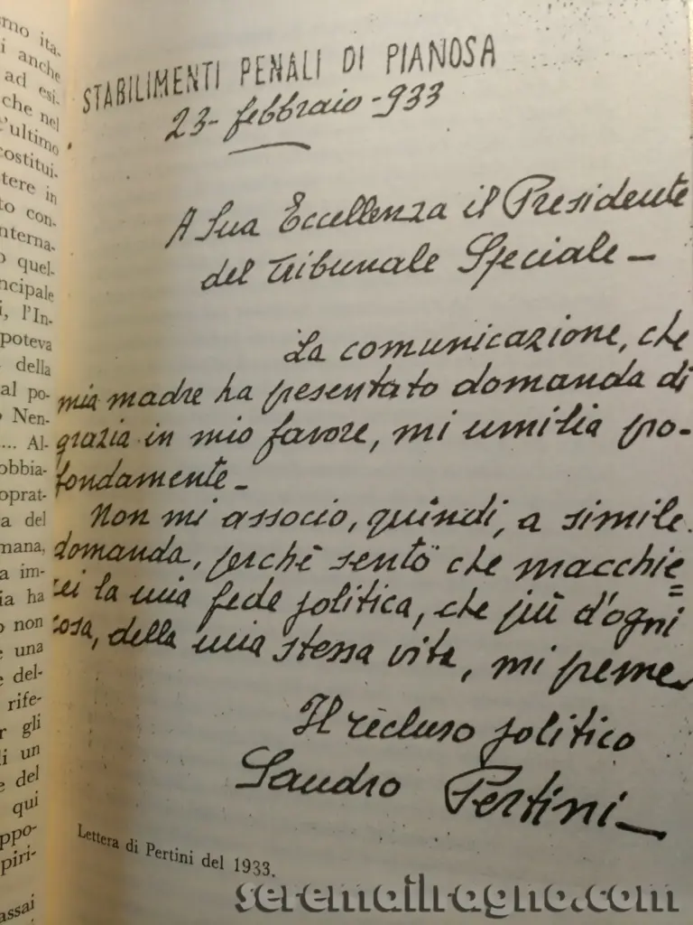 Lettera alla madre Sandro Pertini