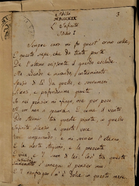 L'Infinito giacomo leopardi