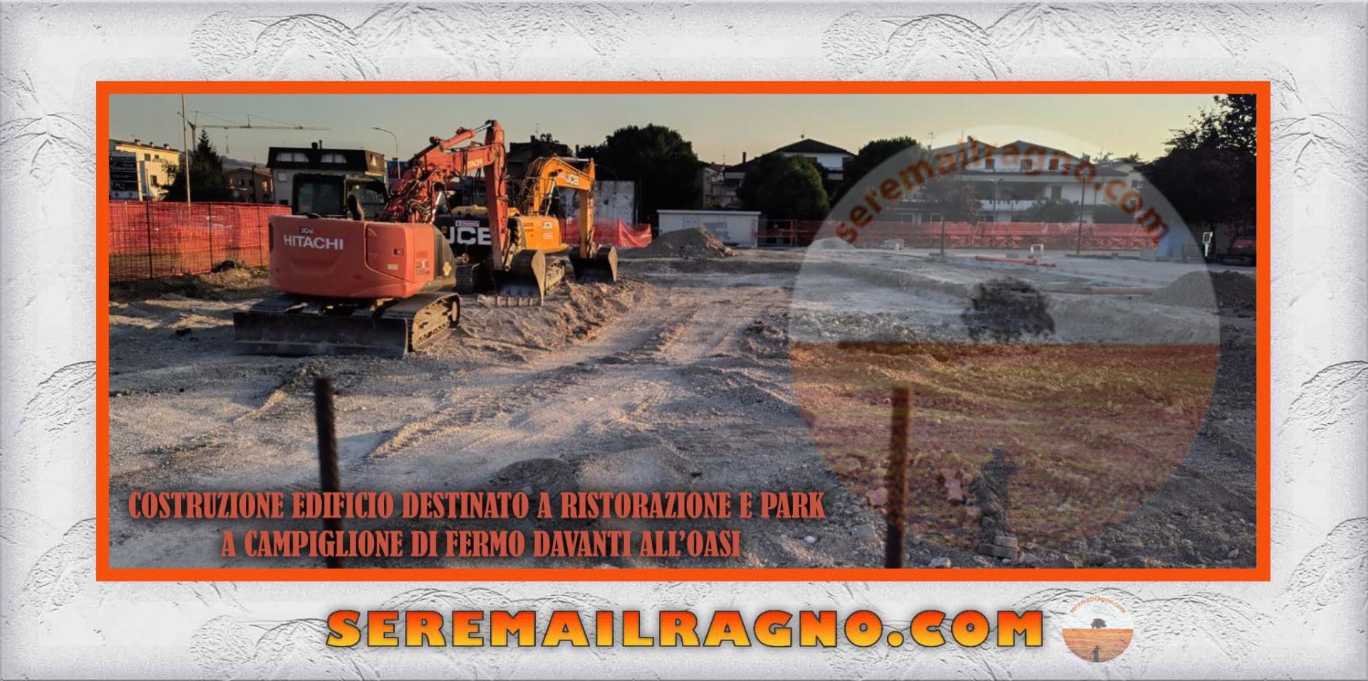 costruzione davanti all'Oasi Girasole di Campiglione di Fermo