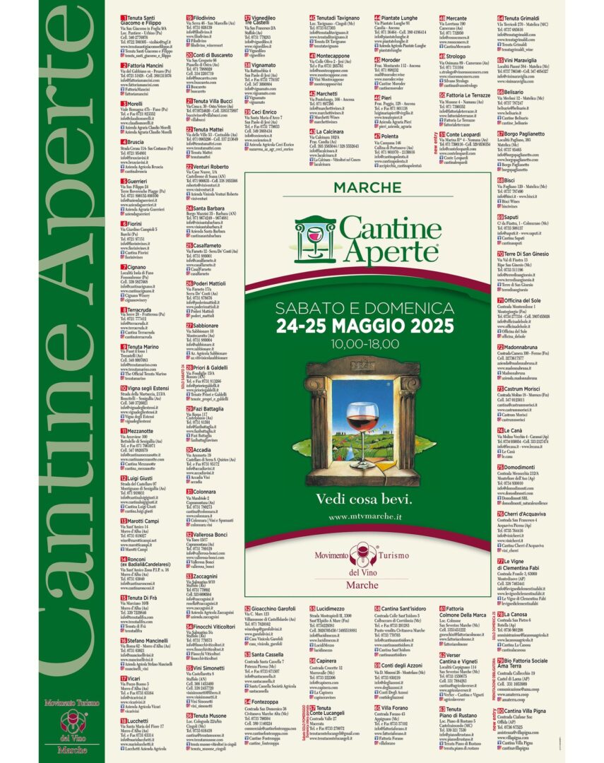 cantine aperte 2025 marche partecipanti