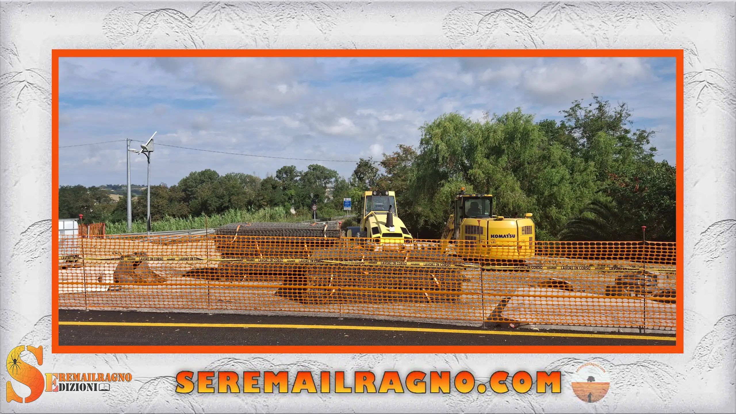 Strada chiusa rotonda Campiglione di Fermo