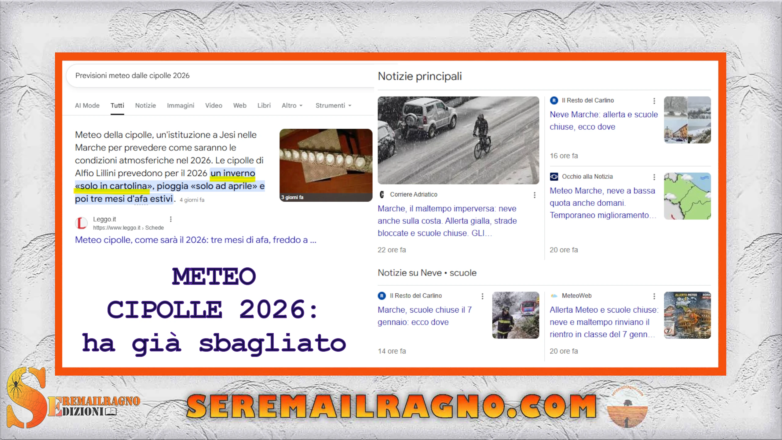 Previsioni meteo dalle cipolle 2026